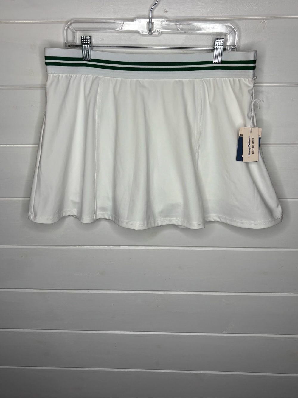 Tommy Bahama Everyday Active Skort White Green Stripe Waistband XL NWT UPF 50 - Picture 2 of 12